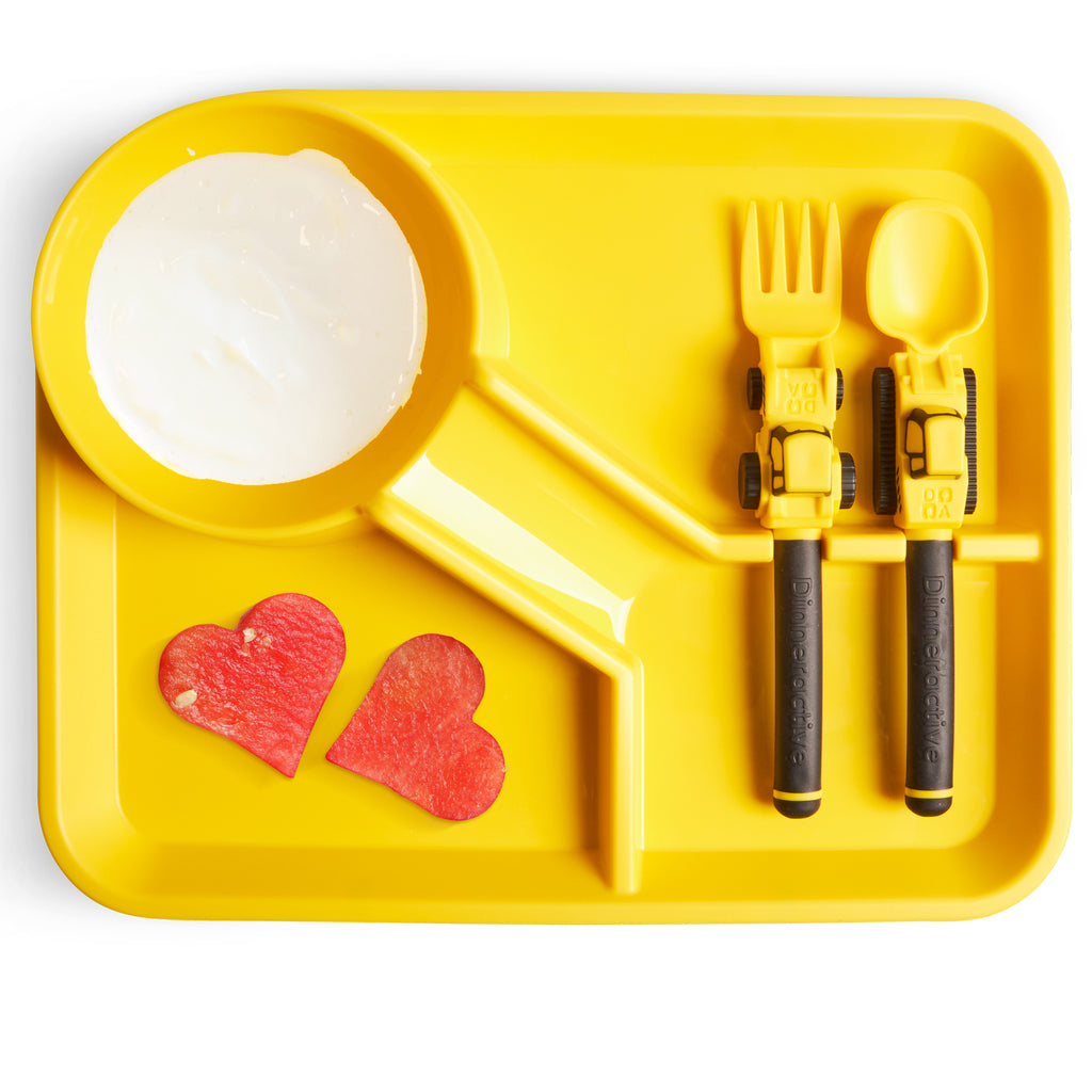 Construction Theme - Kids Cutlery Fork and Spoon Set - Dishique