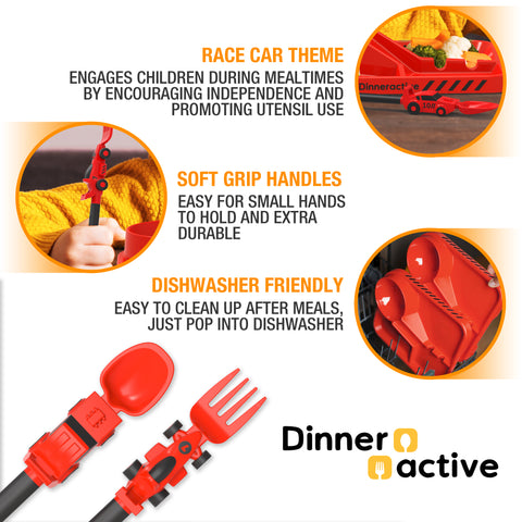 2-Piece Race Car Themed Utensil Set
