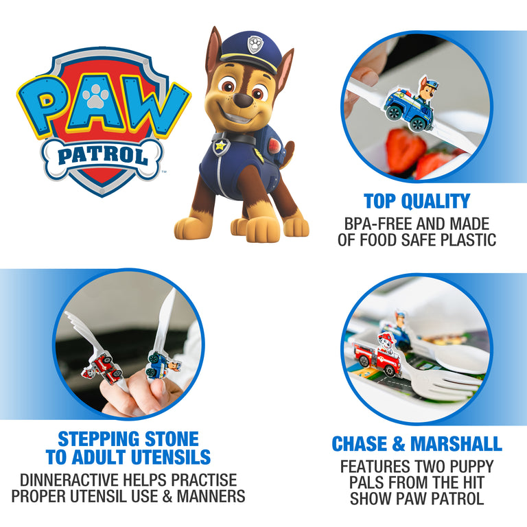 2-Piece PAW Patrol Themed Utensil Set - Dinneractive