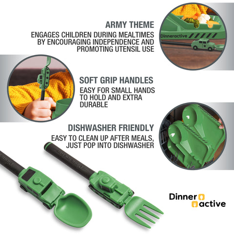 2-Piece Army Themed Utensil Set