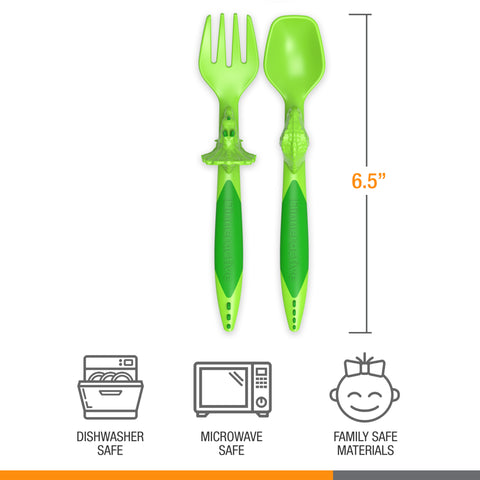 2-Piece Dinosaur Themed Utensil Set