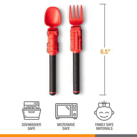 2-Piece Firefighter Themed Utensil Set